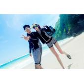 ein Paar Bikini lange Ärmel durch drei Anzug tauchAnzug sonnencreme Kleidung surferStrand Kleid plus Size Bikini Beach