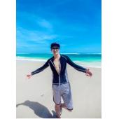 ein Paar Bikini lange Ärmel durch drei Anzug tauchAnzug sonnencreme Kleidung surferStrand Kleid plus Size Bikini Beach