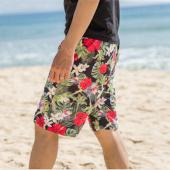 Mode Liebhaber Strand Hose Rote Blume Mode neue Paar Shorts Schwimmen Männer Damen board Shorts leicht trocknen