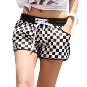 Liebhaber Strand Hosen Shorts schnell tRocknende Raster Schwarz Weiss board Shorts Paar board ein short Strand