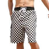 Liebhaber Strand Hosen Shorts schnell tRocknende Raster Schwarz Weiss board Shorts Paar board ein short Strand