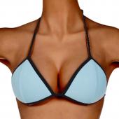 Mode Sommer solide sexy Damen Gepolsterte  Schulterfreien Bikini nur erste grundlegende Badeanzug push up