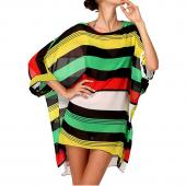 heißer Sommer Mode sexy Damen Beach auf übergrosse Strand Badeanzug auf Streifen Strand tragen Badehosen Kleid anne