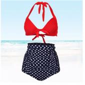 Damen Tankinis Set Polka Dot push up Badehosen und Badeanzüge mit hoher Taille Grösse Tankini Damen Damen