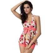 zwei Damen Badekleidung push up Tankinis Set Bikini Florale parttern Sommer Damen Badeanzüge und Grösse m 2xl