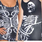 heavy Metal Damen ein Stück Badeanzug skelett Schädel head Rock roll sexy monokini Badeanzug für Frau Swimwears