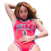 Mode sex beyonce Rose 1 bulls Basketball Roten Bodysuit ein Stück Badeanzug Damen Badeanzüge Badehosen Overalls koste