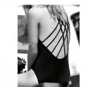 Sommer sexy Badeanzug biquini ein neues Pflaster rückenfrei Stücke Badehosen mit fäden Maillot de Bain hohe Taille