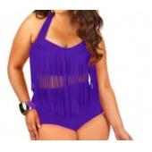 2PCs groß fett schön oben FRinge Tassel Bikini Set Drücken die Bademode Badeanzug Badeanzüge Beachwear plus the q279