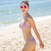 neue heiße Verkauf Sommer Dreieck Damen Mode Schulterfreien Top Strand Badeanzüge und Badehosen Bikinis