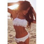 sexy Bademode Badeanzug retro Bikini Setzen Verband Fest Drücken biquini full Lace Badeanzug Bandeau Badeanzug Bikinis