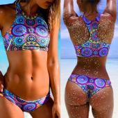 neue hohe Hals sexy Dreieck tanga Bikini Set Verband Damen Drücken niedrige Taille Swimwears Bikini Baden Maillot