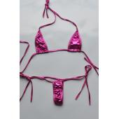 sexy Damen und Rosa BH oben und g String Brasilianischen micro Mini kleines Dreieck Bikini Badehosen Beachwear