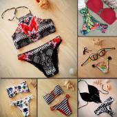 neue heiße 7 Vorlagen Fashion Badeanzug sexy Bikinis Badehosen für Damen Bikinis Treiben biquinis Feminino ygbz gesetz