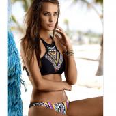 Bikinis neue Mode Damen Bikini 5 Farben sexy high Hals Badehosen Bikini hat Florale gedruckten Badeanzug brasilianische