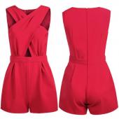 Mode Rompers Damen Hals Bodycon Overall Hosen Clubwear Party Kleider 4 Farben