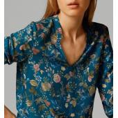 neue Blusen Damen Mode druck auntumn Femininas Hals Floral roupas Polyester Lady Shirt billige Kleidung