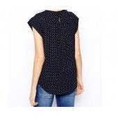 Sommer Damen Blusen Chiffon Shirts Damen Kleidung casual T Shirts blUSA FeMinina Polka Dot Print ÄrmelLosen