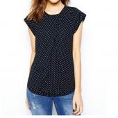 Sommer Damen Blusen Chiffon Shirts Damen Kleidung casual T Shirts blUSA FeMinina Polka Dot Print ÄrmelLosen