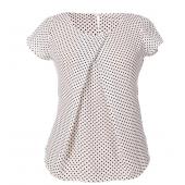 Sommer Damen Blusen Chiffon Shirts Damen Kleidung casual T Shirts blUSA FeMinina Polka Dot Print ÄrmelLosen