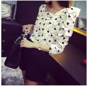 Femininas Mode Frau Blus...