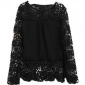 Damen chiffion Blusen la...