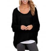 9 Farben Mode Frühling im Herbst Damen Bluse Pullover Batwing Ärmel Locker los solide Hemd Maximal plus Size blusas