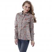 Marke Floral Blusen Baumwollhemden Damen Jahrgang ab Kragen Tops blusa Feminina Damen lange Ärmel Bluse im Herbst