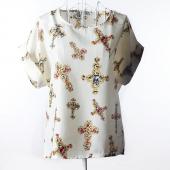 die xxl Chiffon Bluse Bestseller Vintage Damen Blusen Sommer Locker Tier gedruckten Chiffon weiche kleine Mädchen