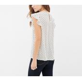 Sommer Damen Blusen neue PrinT Shirts casual Damen Top rüschen Ärmel Blauen Polka Dot Blusen Summer Style