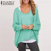 Frühling im Herbst Damen Bluse neue Mode lange Ärmel lässig Locker solide Shirt sexy Tops 9 Farben und Grösse