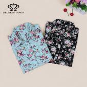 neue Blumen lange Ärmel Vintage Bluse dreh Kragen Hemd Feminino Damen Blusen Damen höchstens Mode