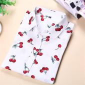 neue Blumen lange Ärmel Vintage Bluse dreh Kragen Hemd Feminino Damen Blusen Damen höchstens Mode