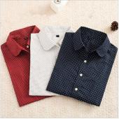 neue Marke lange Ärmel Damen Polka Dot Femininas Baumwolle Blumenmustern Damen Blusen casual camisetas