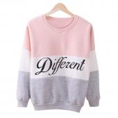 Damen Pullover Frühjahr Hoodies Briefe diffferent gedruckten mischung Farbe casual Vlies Sweat Shirts sudaderas