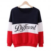 Damen Pullover Frühjahr Hoodies Briefe diffferent gedruckten mischung Farbe casual Vlies Sweat Shirts sudaderas