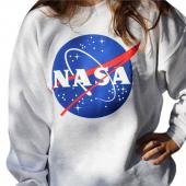 4 neue Damen nasa gedruckt Pullover Pulli Locker SpRinger BaseBall Tee y001