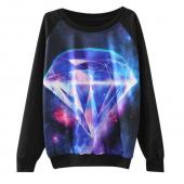 neue Mode Herbst Winter 3d gedruckten Muster Damen Sweat Shirts lange Ärmel Tees los weibliche Hoodies Pullover