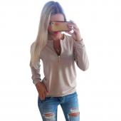 lässig Damen Hals lange Ärmel KapuzenPulli Damen Winter Springer Pullover