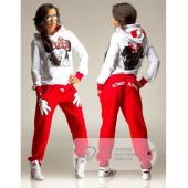 Kapuzenpulli und Hosen Herbst Damen Damen lange Ärmel Minnie Print Sweat Shirts Setzt Pullover Sport Anzug Trainings