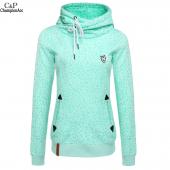 Hochwertige LeopardenMuster Damen Sweat Shirt Mode TrainingsAnzüge volle Ärmel slim Pullover Kapuzenpullis moleton