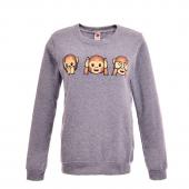 Herbst affe Muster Damen Hoodies lange Ärmel o Hals Damen Sweat Shirt 3d emoji gedruckten Damen Kleidung