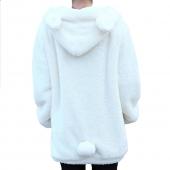 Damen gardigan Hoodies Mädchen Winter Locker fluffy tragen KapuzenPullover Kapuzen Jacke warme Kleidung Ohr Mantel