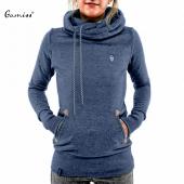 Damen Hoodies Pullover lässig Kapuzen lange Ärmel Tasche Design Bestickt KapuzenPullover für Damen sudaderas