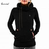 Damen Hoodies Pullover lässig Kapuzen lange Ärmel Tasche Design Bestickt KapuzenPullover für Damen sudaderas