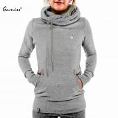 Damen Hoodies Pullover lässig Kapuzen lange Ärmel Tasche Design Bestickt KapuzenPullover für Damen sudaderas