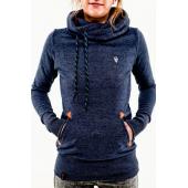 Mode Damen Sport Hoodies Pullover lässig Kapuzen lange Ärmel Tasche Design Bestickt KapuzenPullover für Damen