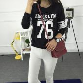 sudaderas Mode Harajuku Stil Hoodies Sweat Shirt truien Damen CrewNeck brooklyn 76 gedruckten Hoody Trainingsanzug