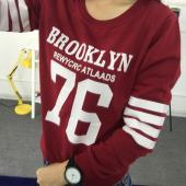 sudaderas Mode Harajuku Stil Hoodies Sweat Shirt truien Damen CrewNeck brooklyn 76 gedruckten Hoody Trainingsanzug