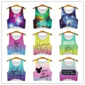 neue Damen T Shirt hanf Panzer camis Pflanzliche Tops emoji Mädchen Print Galaxie T Shirt weibliche casual